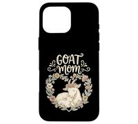 Carcasa para iPhone 16 Pro MAX Cute Floral Goat Mom Homestead Farmer Mother