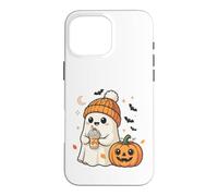 Carcasa para iPhone 16 Pro MAX Cute Ghost Pumpkin Spice Latte Temporada de otoño