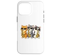 Carcasa para iPhone 16 Pro MAX Cute Kawaii Kitten Saxophone Trio Music Lovers