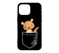 Carcasa para iPhone 16 Pro MAX Cute Kawaii Mens Womens Kids Aussie Pocket Kangaroo Lover