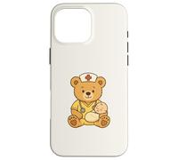 Carcasa para iPhone 16 Pro MAX Cute NICU Nurse Teddy Bear Students Neonatal Care Unit Staff