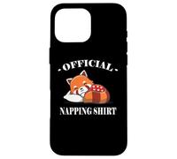 Carcasa para iPhone 16 Pro MAX Cute Official Napping Shirt Red Panda Lover