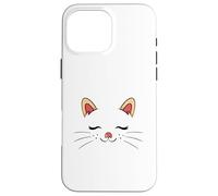 Carcasa para iPhone 16 Pro MAX Cute Sleepy Cat Face Adorable Feline Kitty Lover