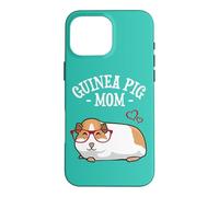 Carcasa para iPhone 16 Pro MAX Cute Womens Girls Red Glasses Guinea Pig Mom Lover