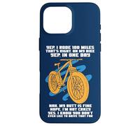 Carcasa para iPhone 16 Pro MAX Cycle Sport Yep I Rode 100 Miles Funny Sarcasm Cita Ciclista