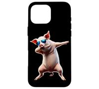 Carcasa para iPhone 16 Pro MAX Dabbing Pig Farmer Hog Dab Dance