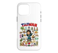 Carcasa para iPhone 16 Pro MAX Dabbing Taiwán Girl Flag Dress Taipei Bubble Tea Pride Kids
