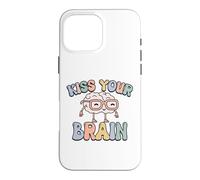 Carcasa para iPhone 16 Pro MAX Dale un Beso a tu Cerebro, inspira, educa, Genial, Retro, Vintage