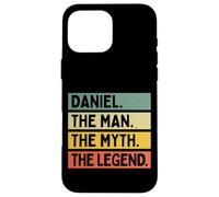 Carcasa para iPhone 16 Pro MAX Daniel The Man The Myth The Legend - Cita Personalizada Divertida