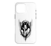 Carcasa para iPhone 16 Pro MAX Dark Angel Gótico Mujer Alada Celestial Fantasía Arte