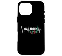 Carcasa para iPhone 16 Pro MAX Day Trader Heartbeat Pulse Line EKG Trading Lovers Inversores