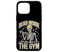 Carcasa para iPhone 16 Pro MAX Dead Inside But Still Made It To The Gym Culturista