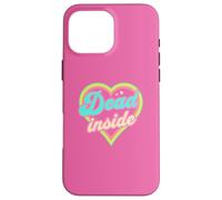 Carcasa para iPhone 16 Pro MAX Dead Inside Heart Retro Estético Pastel Rainbow Graphic