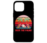 Carcasa para iPhone 16 Pro MAX Deck The Palms - Navidad en Julio Santa Bebiendo un cóctel