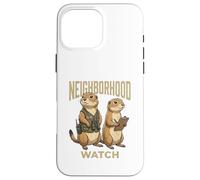 Carcasa para iPhone 16 Pro MAX Desert Lookout Prairie Dog Vecindario Reloj Wildlife Art
