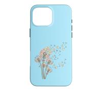 Carcasa para iPhone 16 Pro MAX Dientes de león y Mahjong Tiles Bam Crak Dots Make A Wish Flower