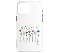 Carcasa para iPhone 16 Pro MAX Dios Dice Que Eres único Especial Fuerte fe Cristiana