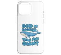 Carcasa para iPhone 16 Pro MAX Dios es más Grande Que Cualquier Ballena Azul Gigante Lindos niños Cristianos