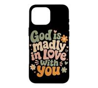 Carcasa para iPhone 16 Pro MAX Dios está locamente Enamorado de ti fe Cristiana inspiradora