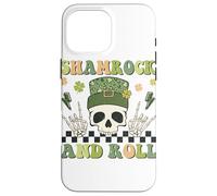 Carcasa para iPhone 16 Pro MAX Diseño de Calavera Irlandesa de la Suerte de San Patricio de trébol y Rollo