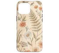 Carcasa para iPhone 16 Pro MAX Diseño de ilustración botánica de Prado de Flores Silvestres Vintage