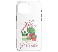 Carcasa para iPhone 16 Pro MAX Diseño de suculentas Say Aloe To My Friends