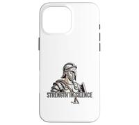 Carcasa para iPhone 16 Pro MAX Diseño Espartano de Guerrero de Fuerza en Silencio