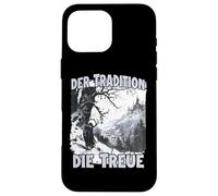 Carcasa para iPhone 16 Pro MAX Disfraz De Krampus Máscara Perchten Malvado Nicholas Krampus