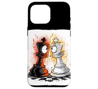 Carcasa para iPhone 16 Pro MAX Disfraz de Rey de ajedrez Genial para los Amantes de Las Piezas y los peones