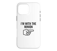 Carcasa para iPhone 16 Pro MAX Disfraz Divertido de Halloween a Juego para Parejas I'm with The Minion