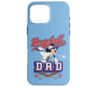 Carcasa para iPhone 16 Pro Max Disney Baseball Dad Sports Mickey Mouse Father's Day Gift