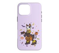 Carcasa para iPhone 16 Pro Max Disney Daisy Duck Halloween Black Cat Trick-or-Treat Icons