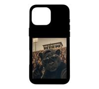 Carcasa para iPhone 16 Pro MAX Divertida Mascota de Panther Student para Selfies Vintage para el Día del Juego
