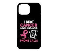 Carcasa para iPhone 16 Pro MAX Divertida superviviente de cáncer de Mama Pink Ribbon Warrior Antisocial