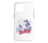 Carcasa para iPhone 16 Pro MAX Divertido 4 de Julio Boop Farm Girl & Baby Pig Patriotic USA