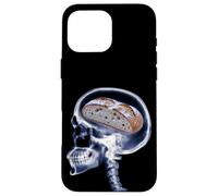Carcasa para iPhone 16 Pro MAX Divertido Amante del Pan De Masa Madre Xray Cerebro Hornear Meme