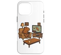 Carcasa para iPhone 16 Pro MAX Divertido Capybara Gamer Meme Cozy Animal Gaming Broma Juego Retro