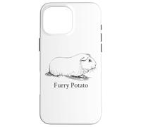 Carcasa para iPhone 16 Pro MAX Divertido Conejillo de Indias Peludo Patata Mal Nombre Animal Broma estúpida
