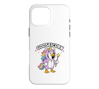 Carcasa para iPhone 16 Pro MAX Divertido diseño de Gooseicorn Unicorn Goose Adventure Goose para niños