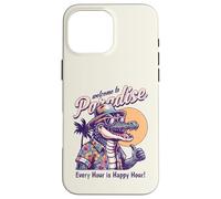 Carcasa para iPhone 16 Pro MAX Divertido diseño Desgastado de Verano Estilo Retro Bienvenido al paraíso