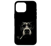 Carcasa para iPhone 16 Pro MAX Divertido diseño Intelectual para Amantes de los Perros