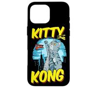 Carcasa para iPhone 16 Pro MAX Divertido Kitty Kong Peluche Monstruo Gatito Gato Atigrado