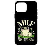 Carcasa para iPhone 16 Pro MAX Divertido Milf Hombre I Love Frogs Lindo Retro Agotado Boho