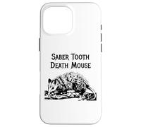 Carcasa para iPhone 16 Pro MAX Divertido Sable Diente Muerte Ratón Mal Nombre Animal Incorrecto Broma Estúpida