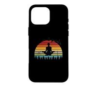 Carcasa para iPhone 16 Pro MAX Divertidos Instructores de Yoga para meditación, diseño Retro