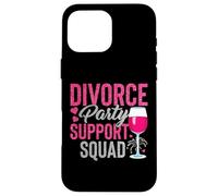 Carcasa para iPhone 16 Pro MAX Divorce Party Support Squad Funny Divorce Party Hombres Mujeres