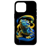 Carcasa para iPhone 16 Pro MAX Dragón Barbudo Colorido Lagarto Reptil Exótico Gecko Iguana