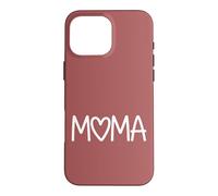 Carcasa para iPhone 16 Pro MAX Dusty Rose - Mama Heart Lettering Minimalista Motherhood Love