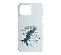 Carcasa para iPhone 16 Pro MAX East Coast Shark Sightings Cool Map