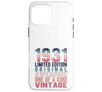 Carcasa para iPhone 16 Pro MAX Edición Limitada, Vintage, Retro, año de Nacimiento 1931.